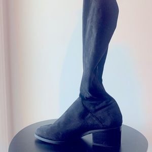 Faux suede knee high boots!